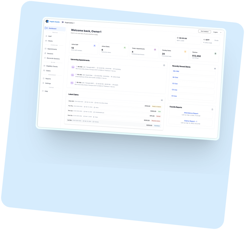 Cognix Health Dashboard